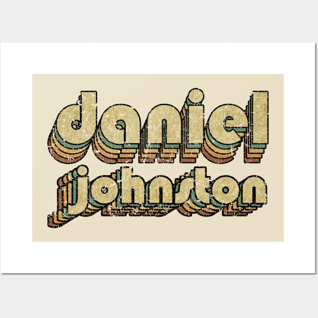 Daniel Johnston // Vintage Rainbow Typography Style // 70s Wall Art by JULIAN AKBAR PROJECT